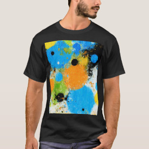 Cosmic Chromatic Splatter: Abstract Orbit T-Shirt