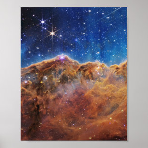 Cosmic Cliffs — Carina Nebula, James Webb Space Te Poster
