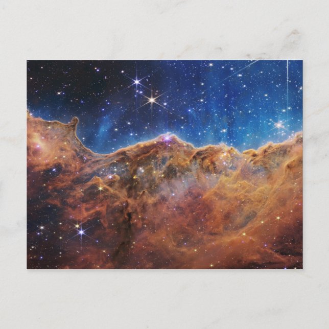 Cosmic Cliffs Carina Nebula James Webb Telescope Postcard (Front)