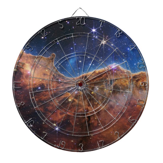 Cosmic Cliffs Carina Nebula Space Webb Telescope  Dartboard (Front)