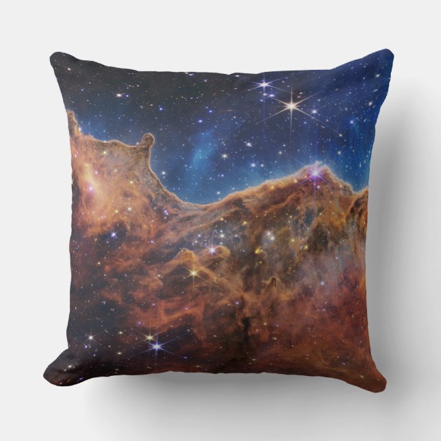Cosmic Cliffs Carina Nebula Space Webb Telescope  Throw Pillow (Front)