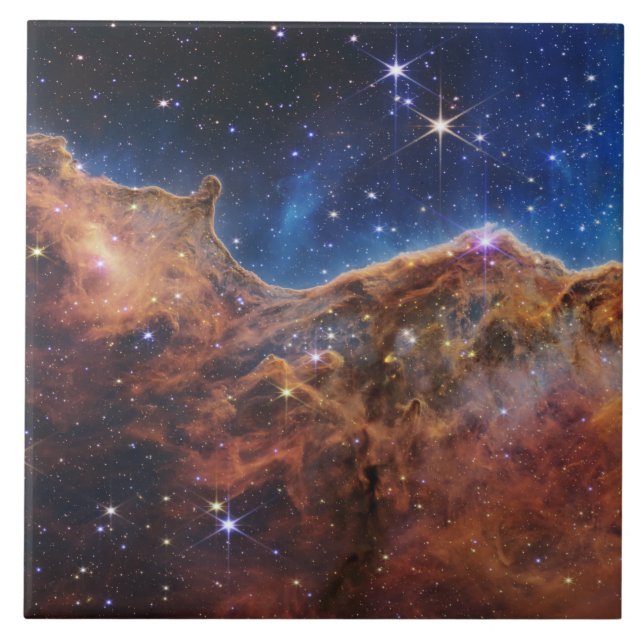 Cosmic Cliffs Carina Nebula Space Webb Telescope  Tile (Front)