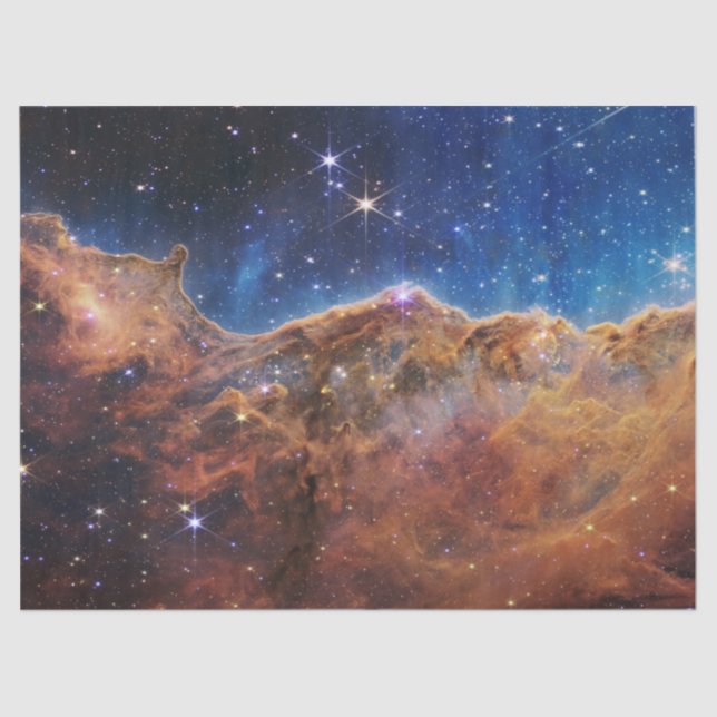 Cosmic Cliffs Carina Nebula Space Webb Telescope  Tissue Paper (Front)
