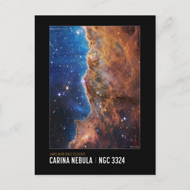 Cosmic Cliffs James Webb  NASA Space Educational  Postcard (Front)