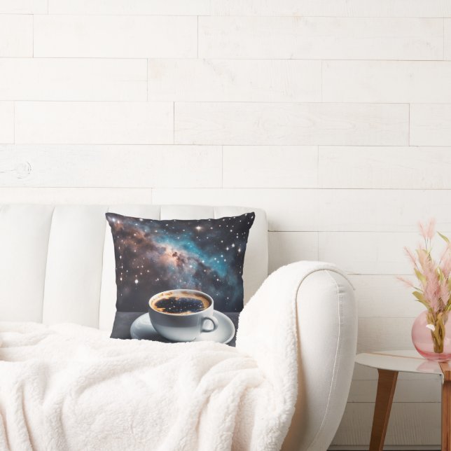 Cosmic Coffee Throw Pillow (Couch)