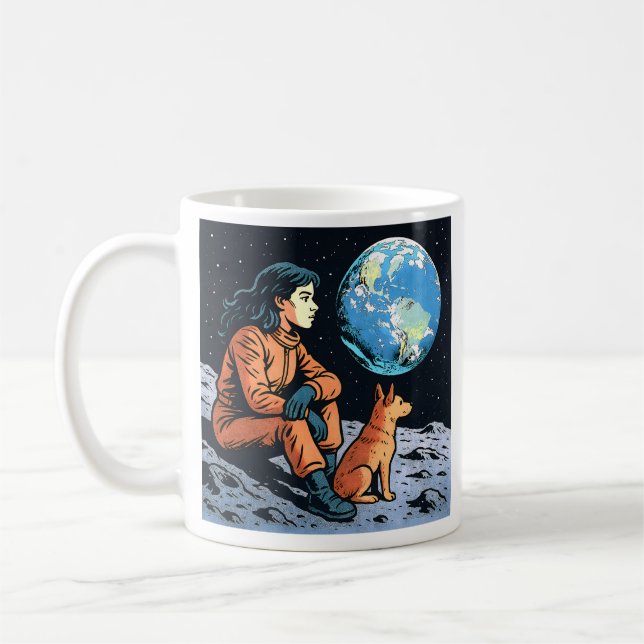 Cosmic Coffee with My Dog Mug (Left)