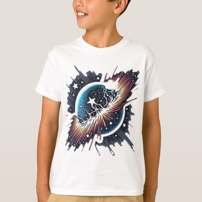 Cosmic Collapse: Supernova Burst Logo" T-Shirt (Front)