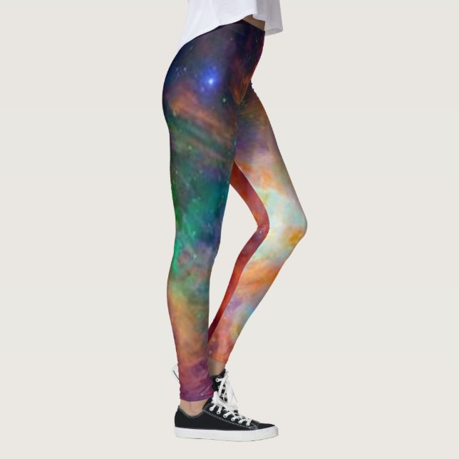 cosmic colour star galaxy pattern leggings (Right)
