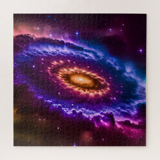 Cosmic Colourful Galaxy and Stars in Universe Jigsaw Puzzle