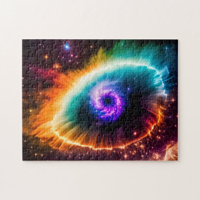 Cosmic Colourful Radiant Nebula Eyeball in the Sky Jigsaw Puzzle (Horizontal)