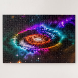 Cosmic Colourful Spiral Galaxy in Outer Space Jigsaw Puzzle