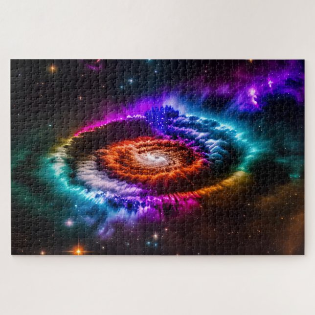 Cosmic Colourful Spiral Galaxy in Outer Space Jigsaw Puzzle (Horizontal)
