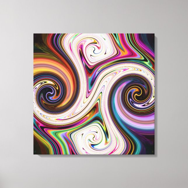 Cosmic Colours 5 Swirls Canvas Prints (Front)