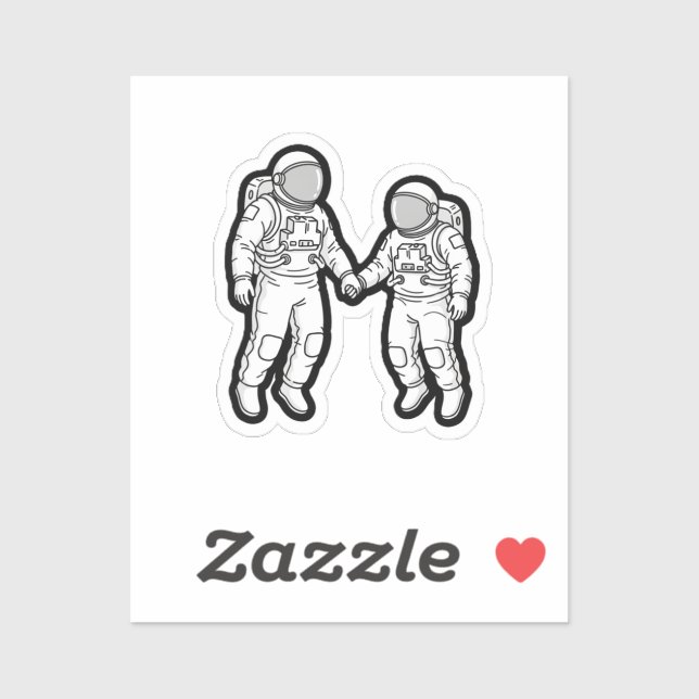 Cosmic Companions – Astronauts Holding Hands (Sheet)