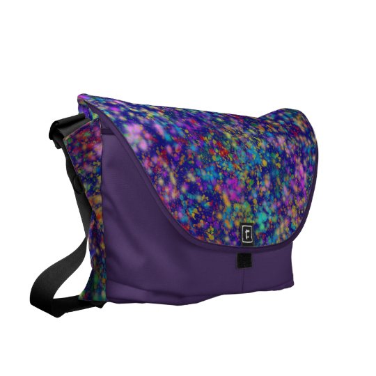 Cosmic Confetti Messenger Bag Purple
