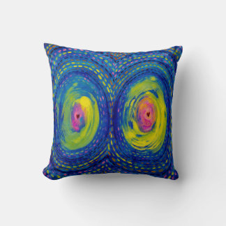 Cosmic Connection – Colourful Abstract Cosmic Art Throw Pillow