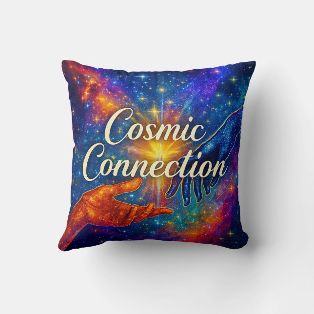 🪐 Cosmic Connection Decorative Pillow (Back)
