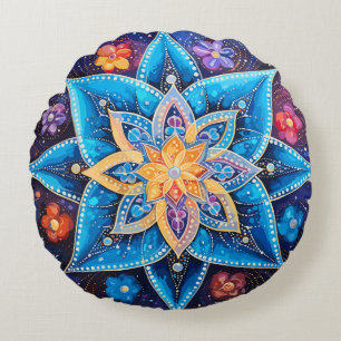 Cosmic Constellation Round Pillow