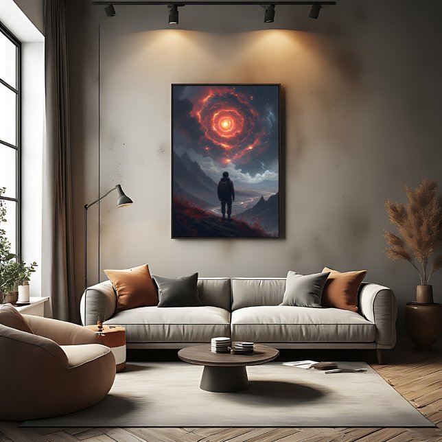 Cosmic Contemplation Fire Vortex Canvas Print (Creator Uploaded)