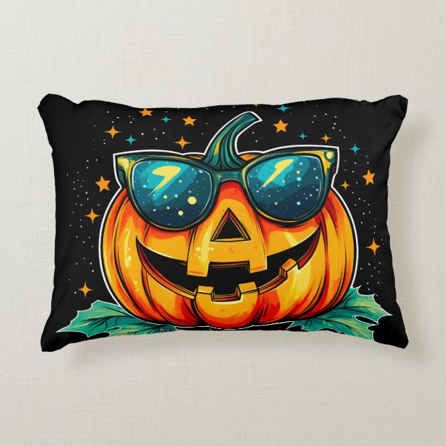 Cosmic Cool Jack-O-Space Accent Pillow (Front)
