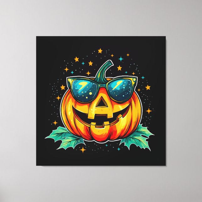 Cosmic Cool Jack-O-Space Canvas Print (Front)