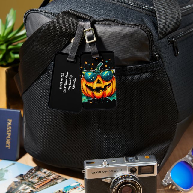 Cosmic Cool Jack-O-Space Luggage Tag (Front & Back)