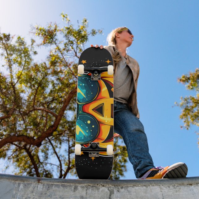 Cosmic Cool Jack-O-Space Skateboard (Outdoor 1)
