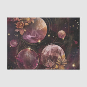 Cosmic Crystal Ringed Planet Fantasy Art (10) Tissue Paper