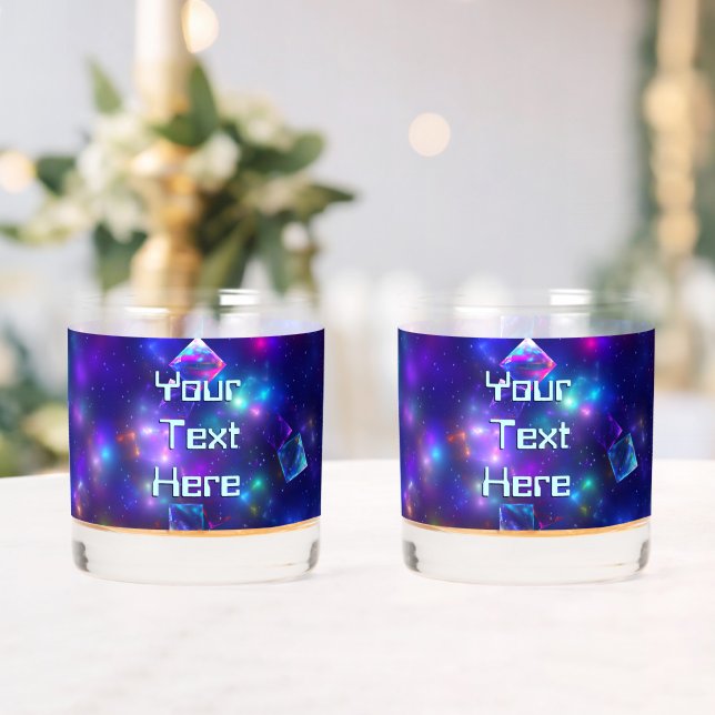 Cosmic Cubes Whiskey Glass (Insitu (Wedding))