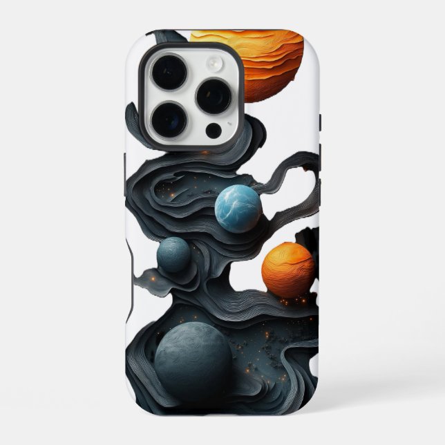 Cosmic Currents iPhone Case (Back)