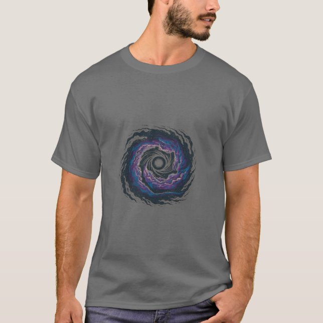 Cosmic Curves: Gravity-Bending Light T-Shirt Desig (Front)