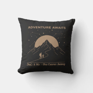 Cosmic Dad & Me Adventure Throw Pillow
