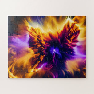 Cosmic Dance Party Swirling Colourful Bright Cloud Jigsaw Puzzle