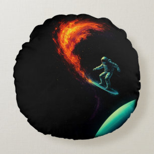 Cosmic Divergence Round Pillow
