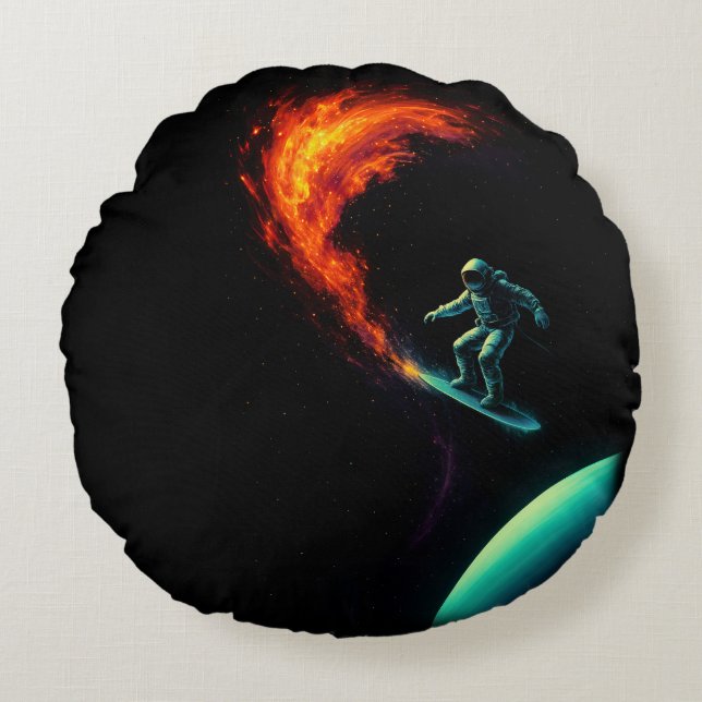 Cosmic Divergence Round Pillow (Front)