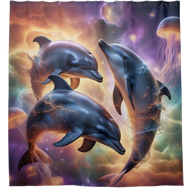 Cosmic Dolphins and Jellyfish in Space  (Front)