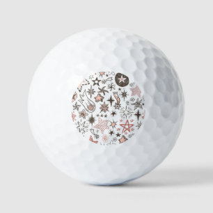 Cosmic Doodles: Stars and Comets Golf Balls