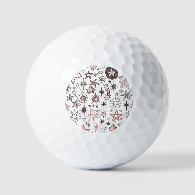 Cosmic Doodles: Stars and Comets Golf Balls (Front)