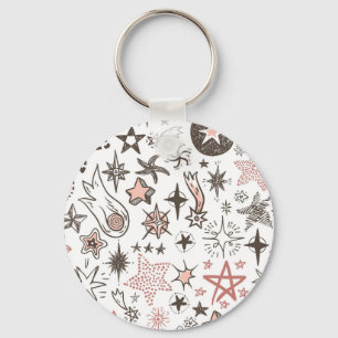 Cosmic Doodles: Stars and Comets Keychain