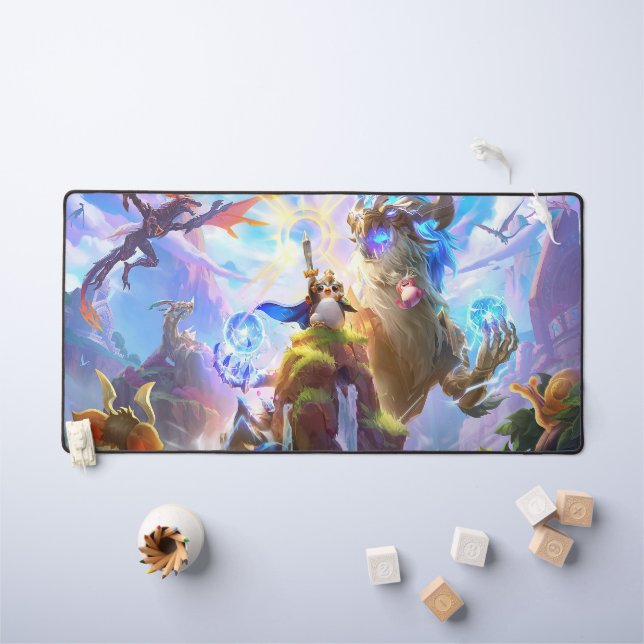 Cosmic Dragon Gaming Desk Mat | Customizable (Kids Table)