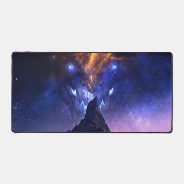 Cosmic Dragon Gaming Desk Mat | Personnalisable  (Recto)