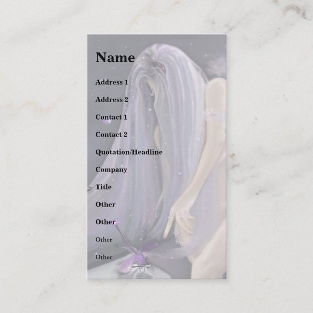 Cosmic Dragonfly Business Card (Front)