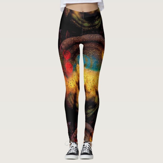 Cosmic Dream in Primary Colours Leggings (Front)