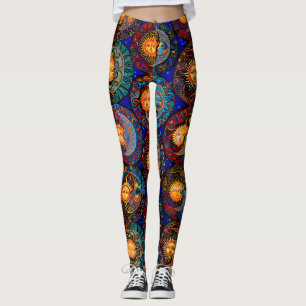 Cosmic Dream Leggings: Sun and Moon Leggings