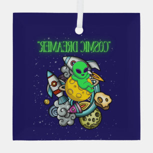 cosmic dreamer glass ornament