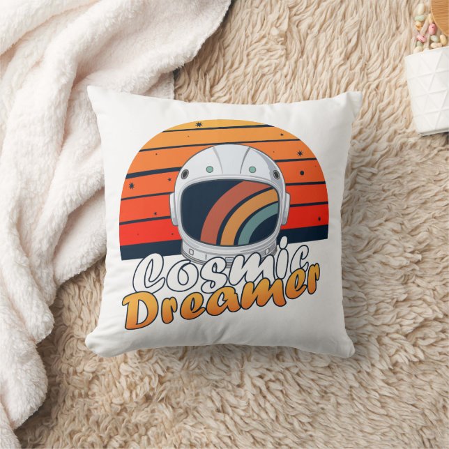 Cosmic Dreamer Throw Pillow (Blanket)