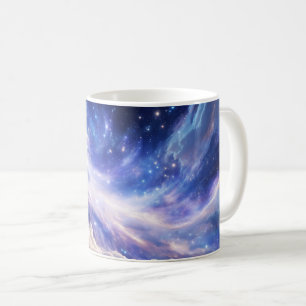 Cosmic Dreamscape: Swirling Nebula & Starry Night Coffee Mug