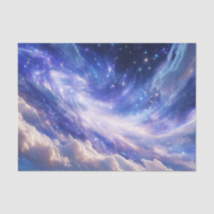 Cosmic Dreamscape: Swirling Nebula & Starry Night Tissue Paper