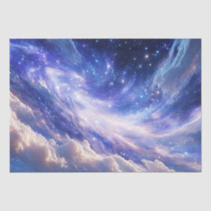 Cosmic Dreamscape: Swirling Nebula & Starry Night Tissue Paper