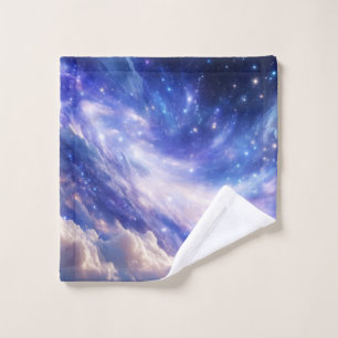 Cosmic Dreamscape: Swirling Nebula & Starry Night Wash Cloth